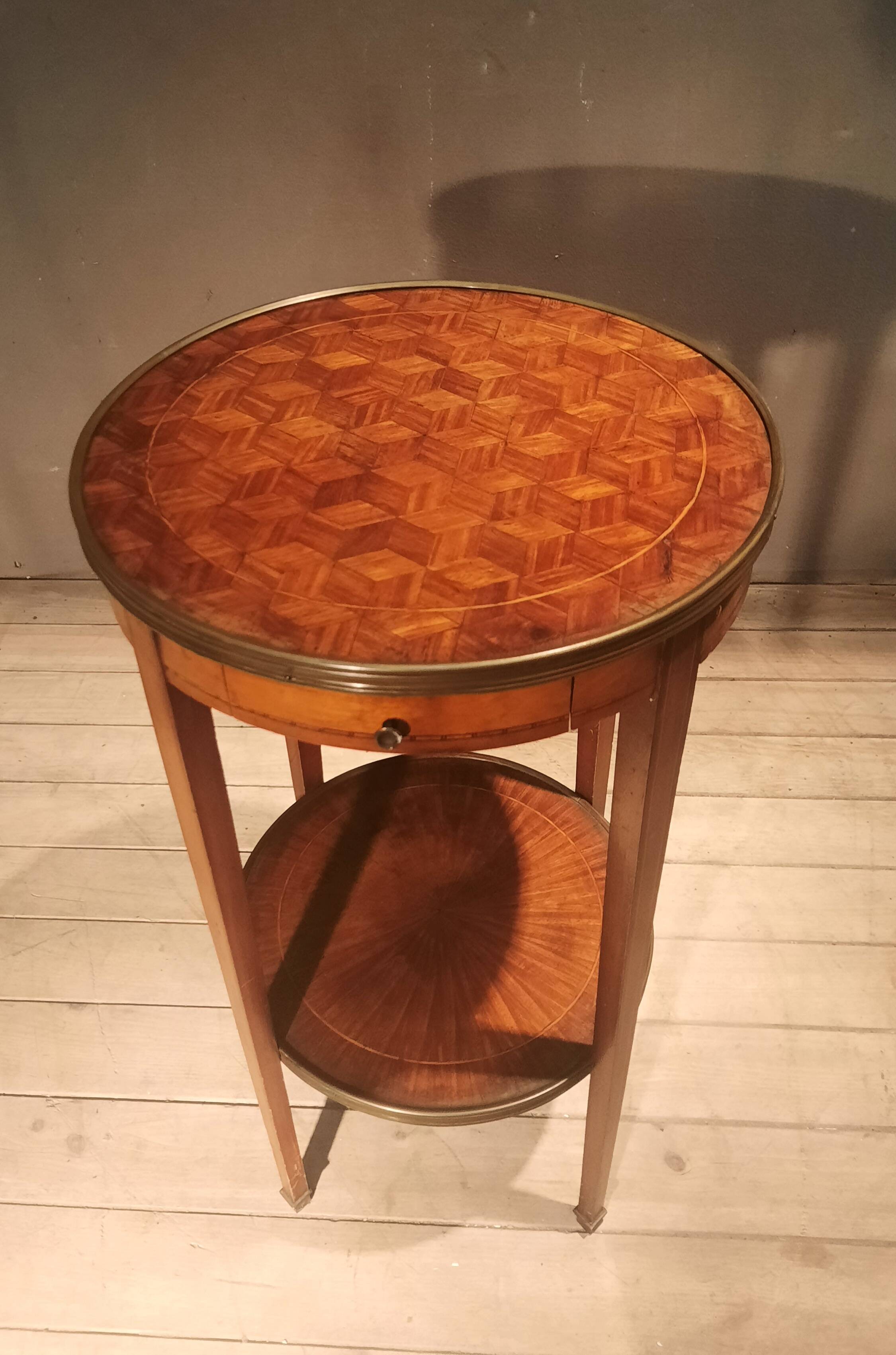 Louis XVI style marquetry side table
