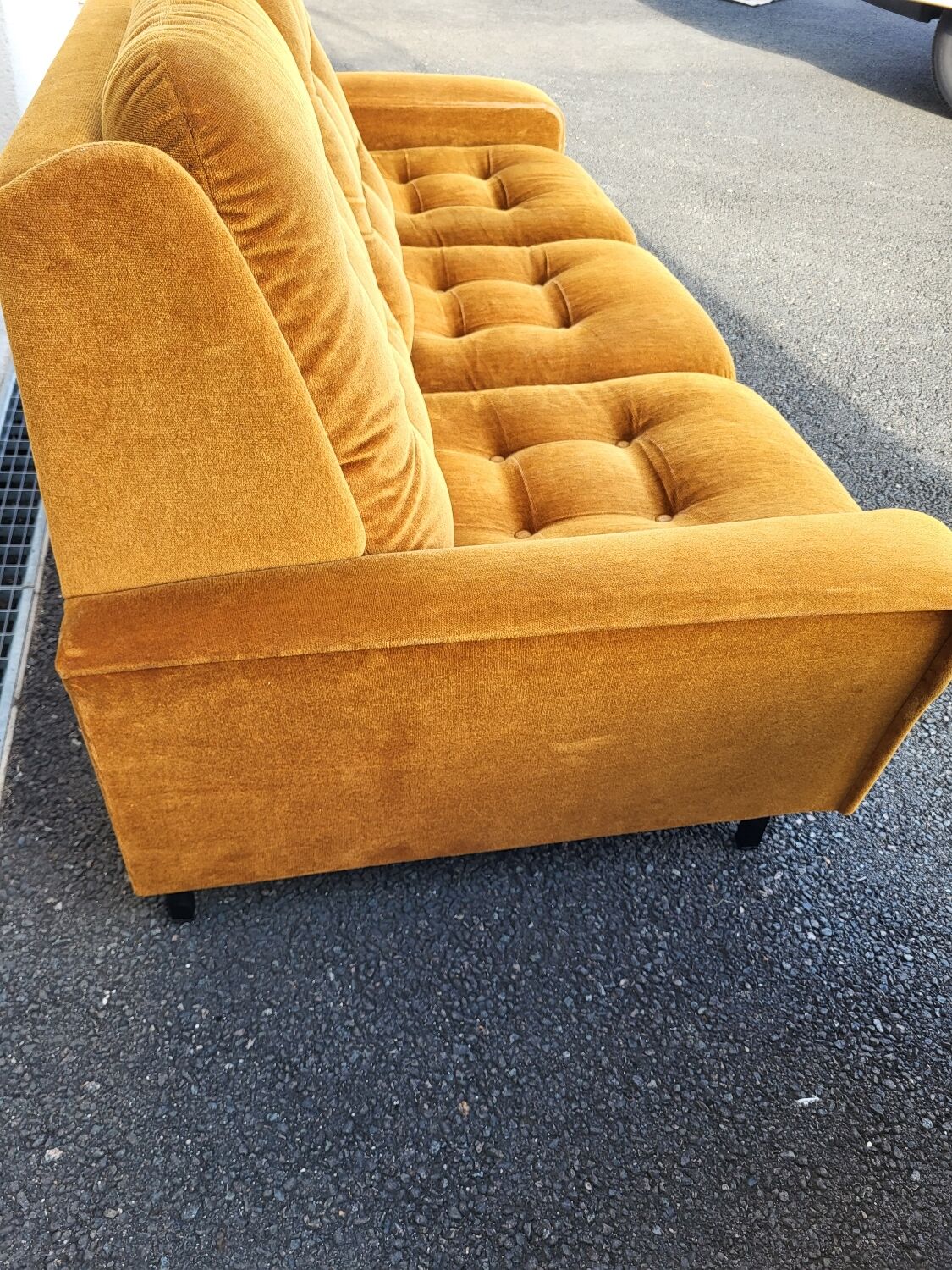 Ensemble canapé fauteuil vintage velours