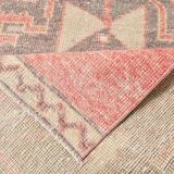 2x8 Soft Pastel Red Turkish Vintage Runner Rug, 78x246Cm FREE SHIPPING