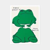 David Shrigley, Frog (front of), Frog (back of) Poster, 2021