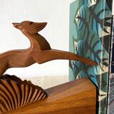 Pair of art deco doe bookends