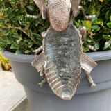 Silver metal fly ashtray