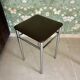 Vintage brown faux leather stool