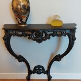 Console murale baroque, noir acier