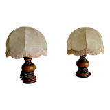 Pair bedside lamps