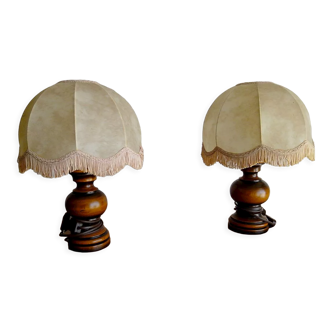 Pair bedside lamps