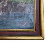 Painting Pastoral Scene at the River – French School, late 19th century