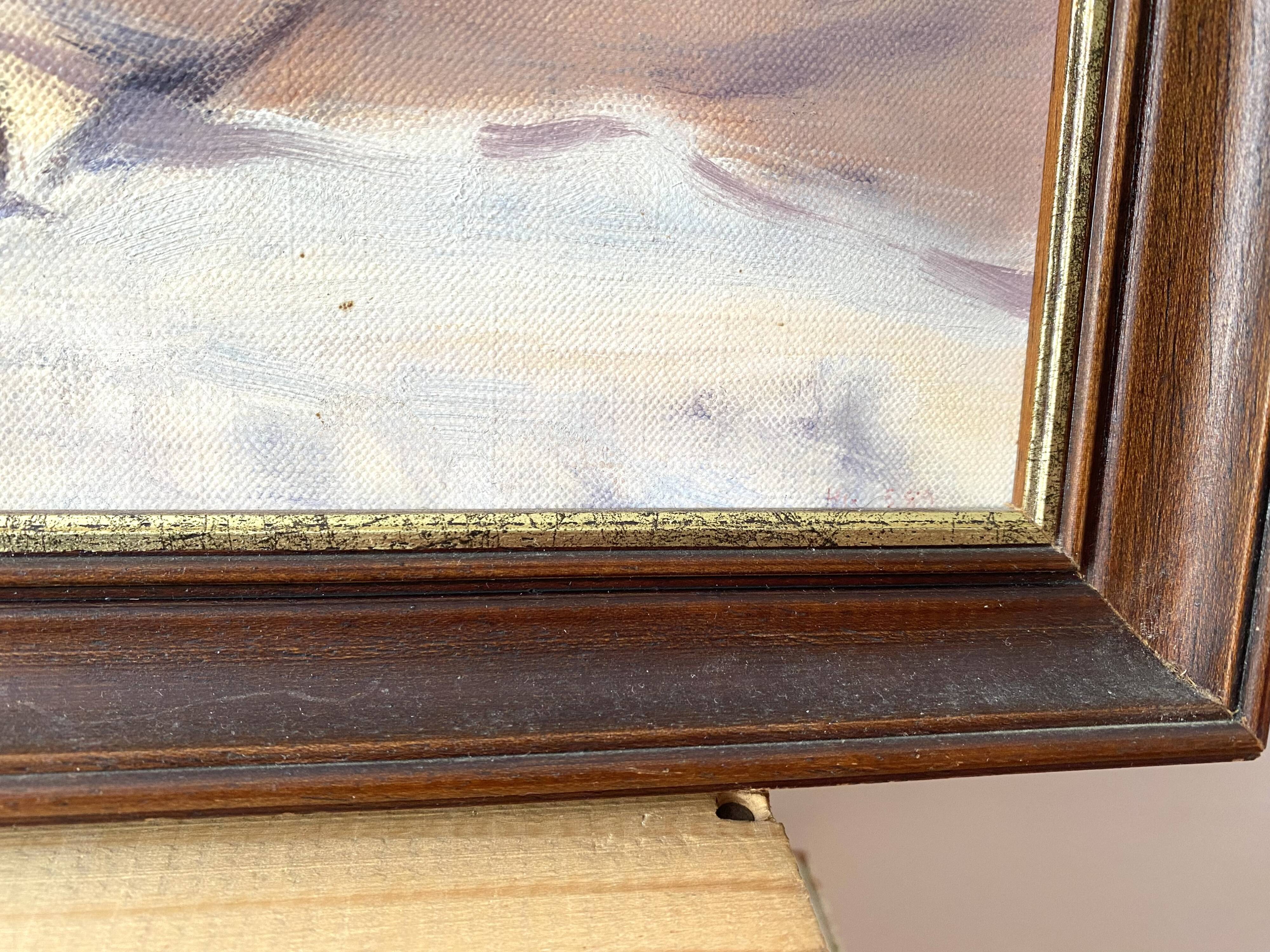 Oil painting still life with vintage lemon