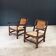 Arts & Crafts Handcrafted Low Lounge Armchairs, Belgium, 1920s, Set of 2
