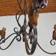 Wrought iron hunter's chandelier