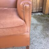 Leather club armchair