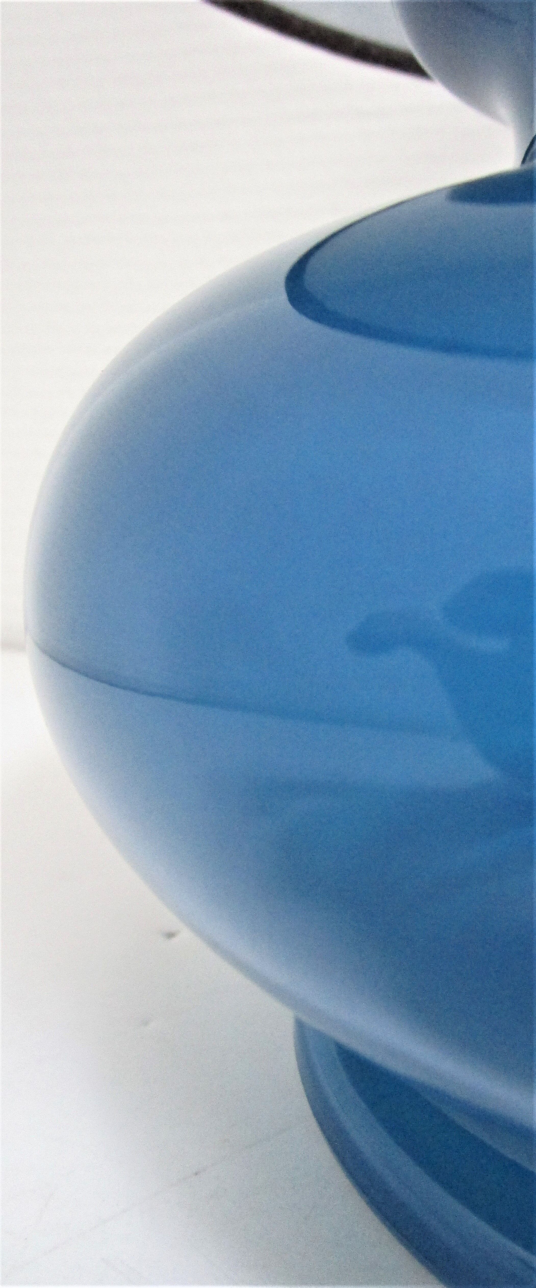 Vintage blue glass lamp 70