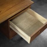 Vintage Mid-Century Danish Modern Brown Teak Desk by Arne Vodder