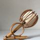 Rattan wall lamp vintage design 60 s