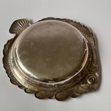 Vintage silver metal fish dish