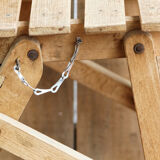 Folding wooden stepladder