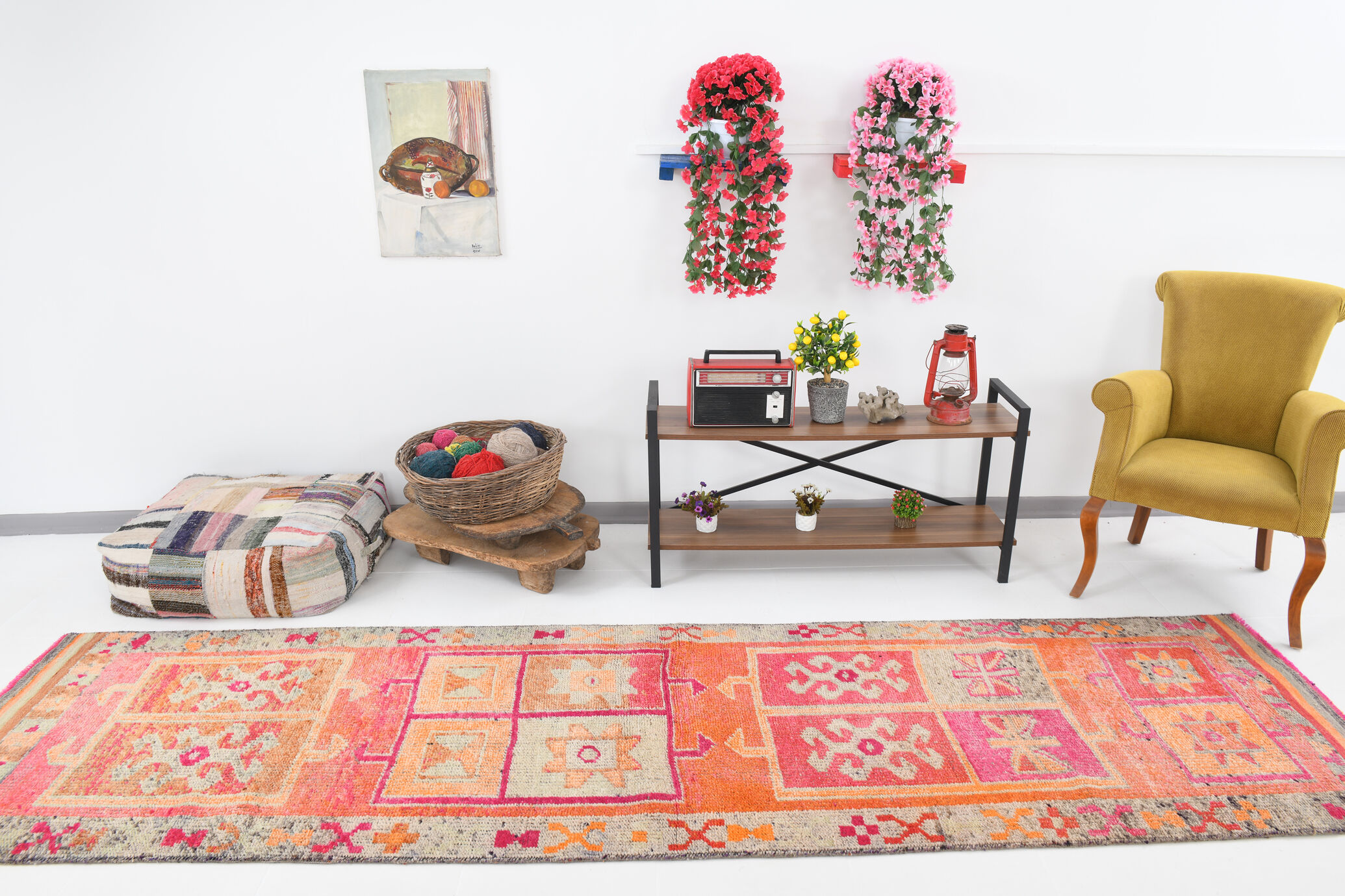 3x12 Herki Vintage Runner Rug, 98x356Cm