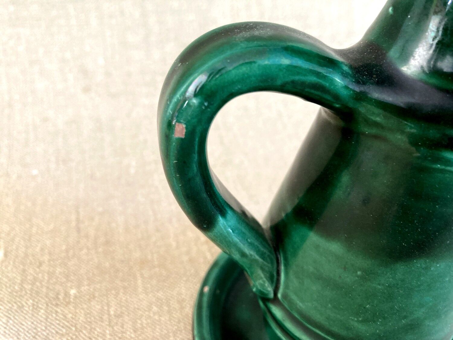 Vintage vase / antique stoneware candle holder