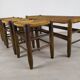 Tabourets et banquette paillé