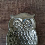Vide poche hibou en laiton