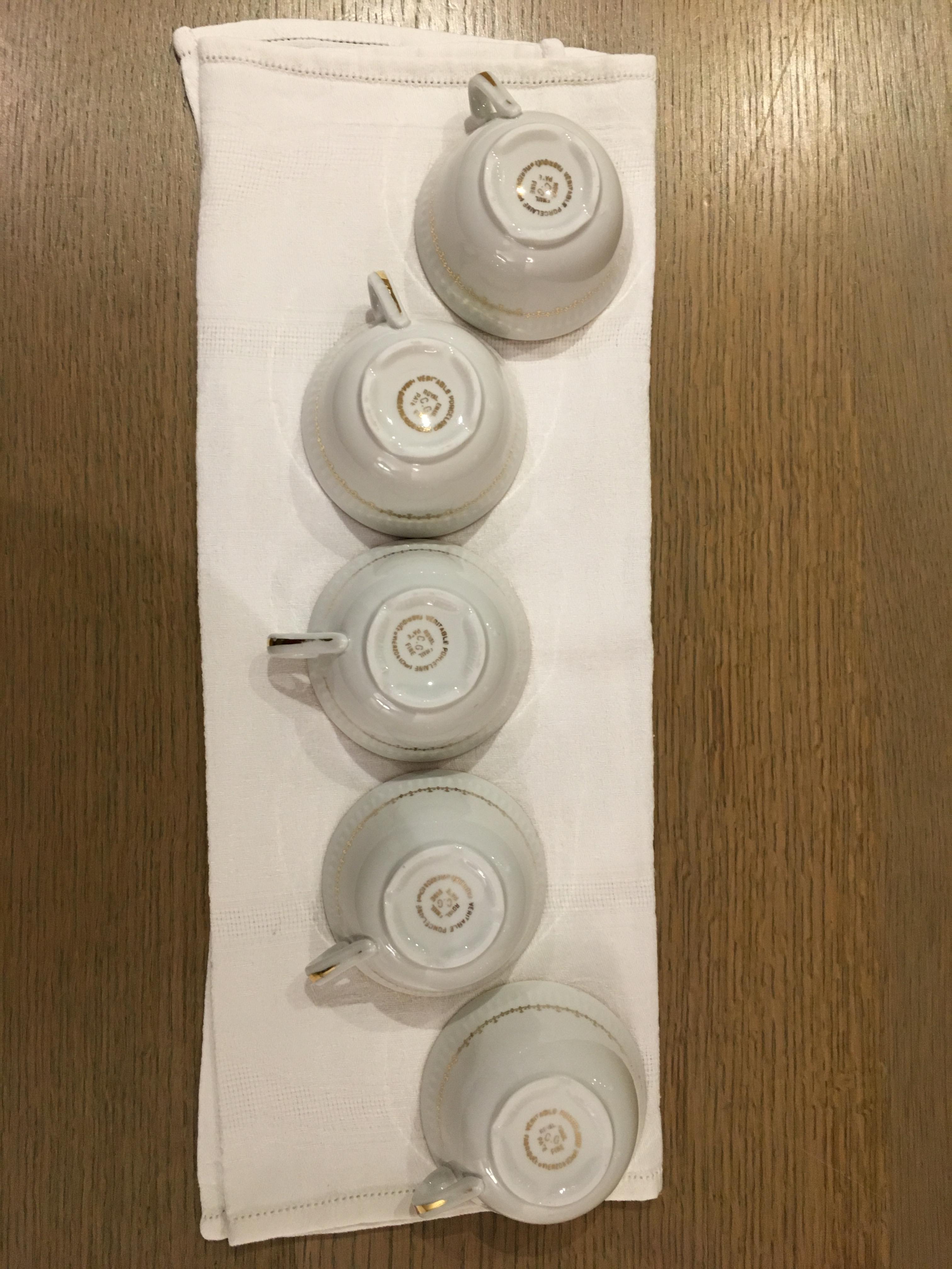 Limoges fine porcelain vintage coffee cups