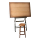 Unic drawing table with stool