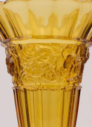 Vintage amber vase Verreries Scailmont