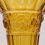 Vintage amber vase Verreries Scailmont