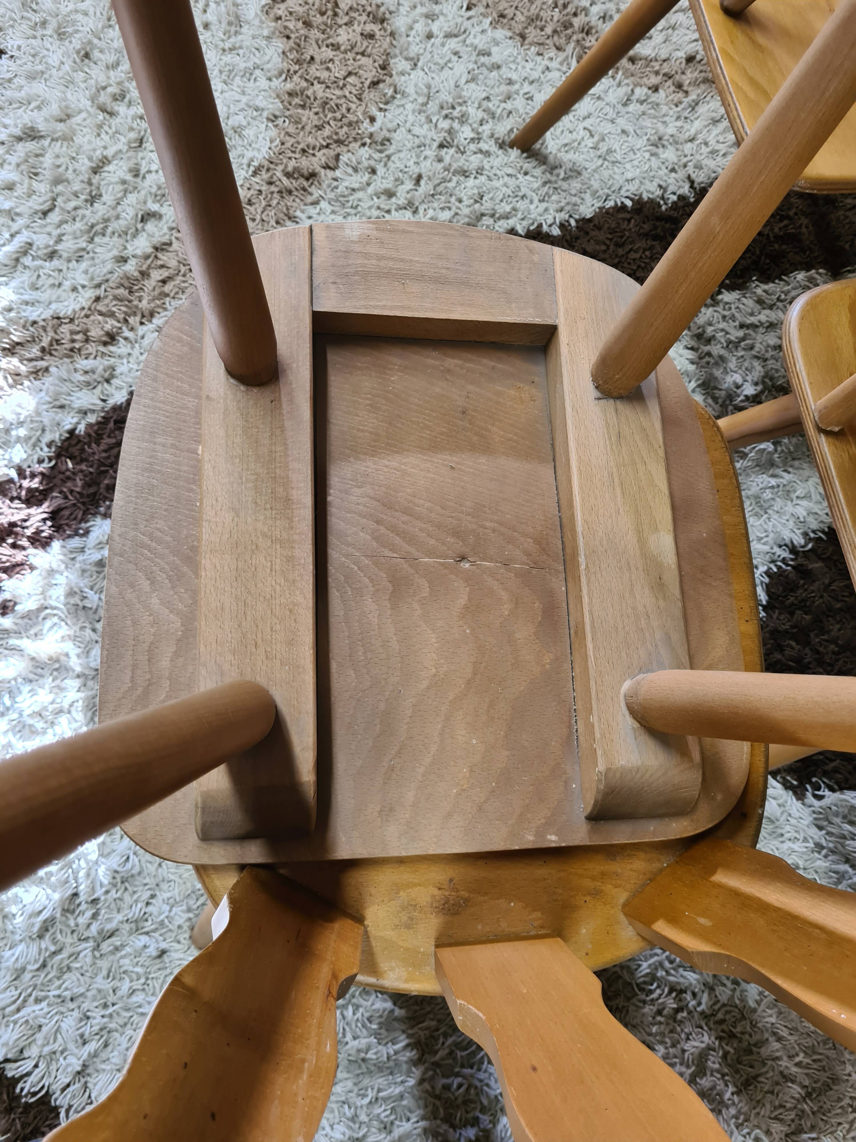 Set of 12 vintage Baumann 1970 bistro chairs
