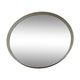 Large round vintage wall mirror diameter: 75 cm