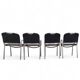 4 chaises de salle à manger en tissu noir Castiglietta par Castiglioni pour Zanotta / Italie années 1960