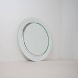 Large vintage mirror with double facet edge