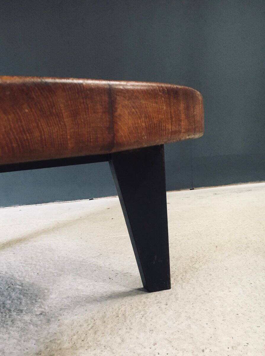 Mid-Century Industrial Tripod Coffee Table, France, 1950s