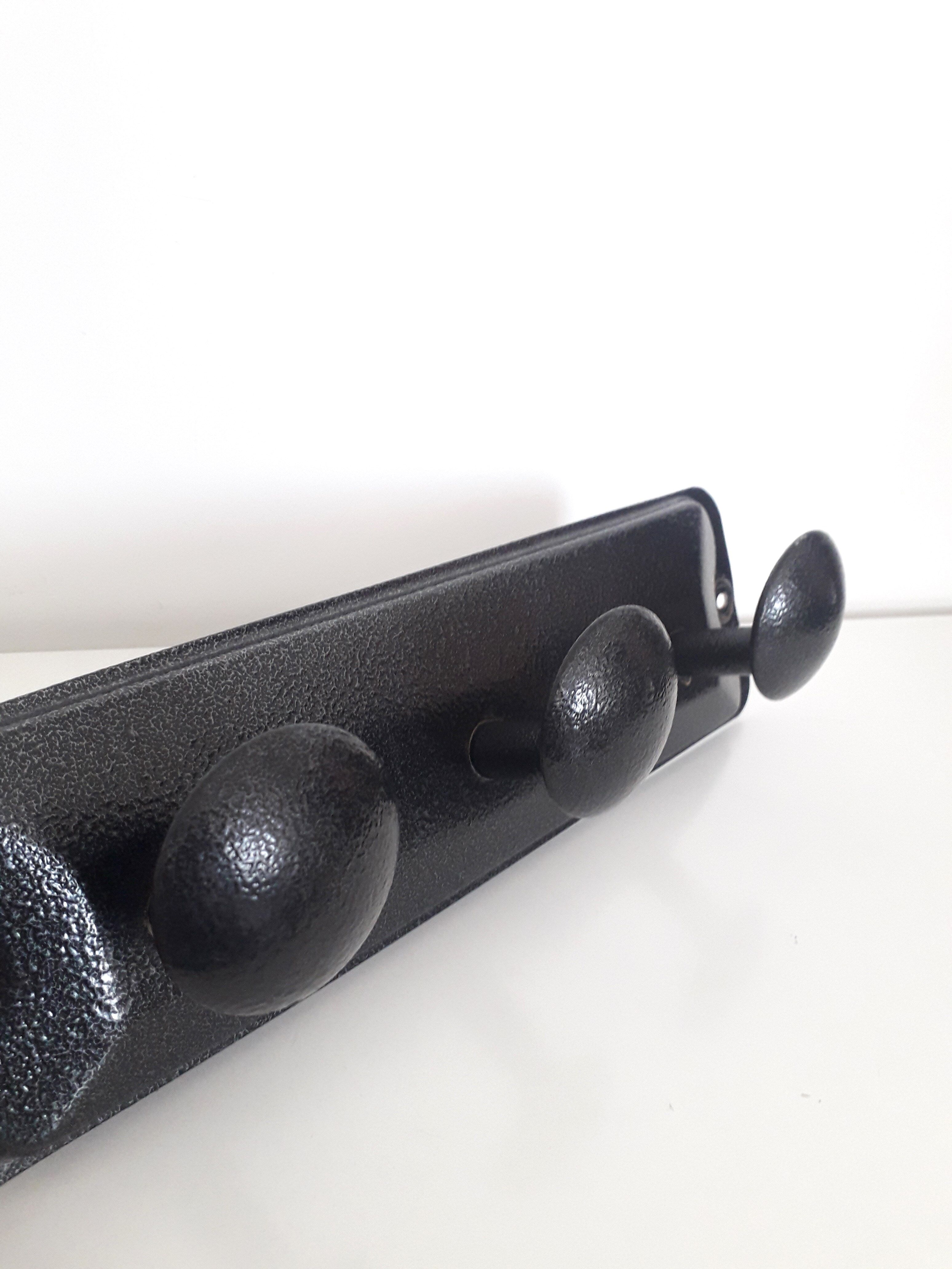 Wall coat rack -Genexco - 3 metal hooks - 1990