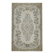 Overdyed Wool Vintage Handmade Carved Rug 178 cm x 275 cm