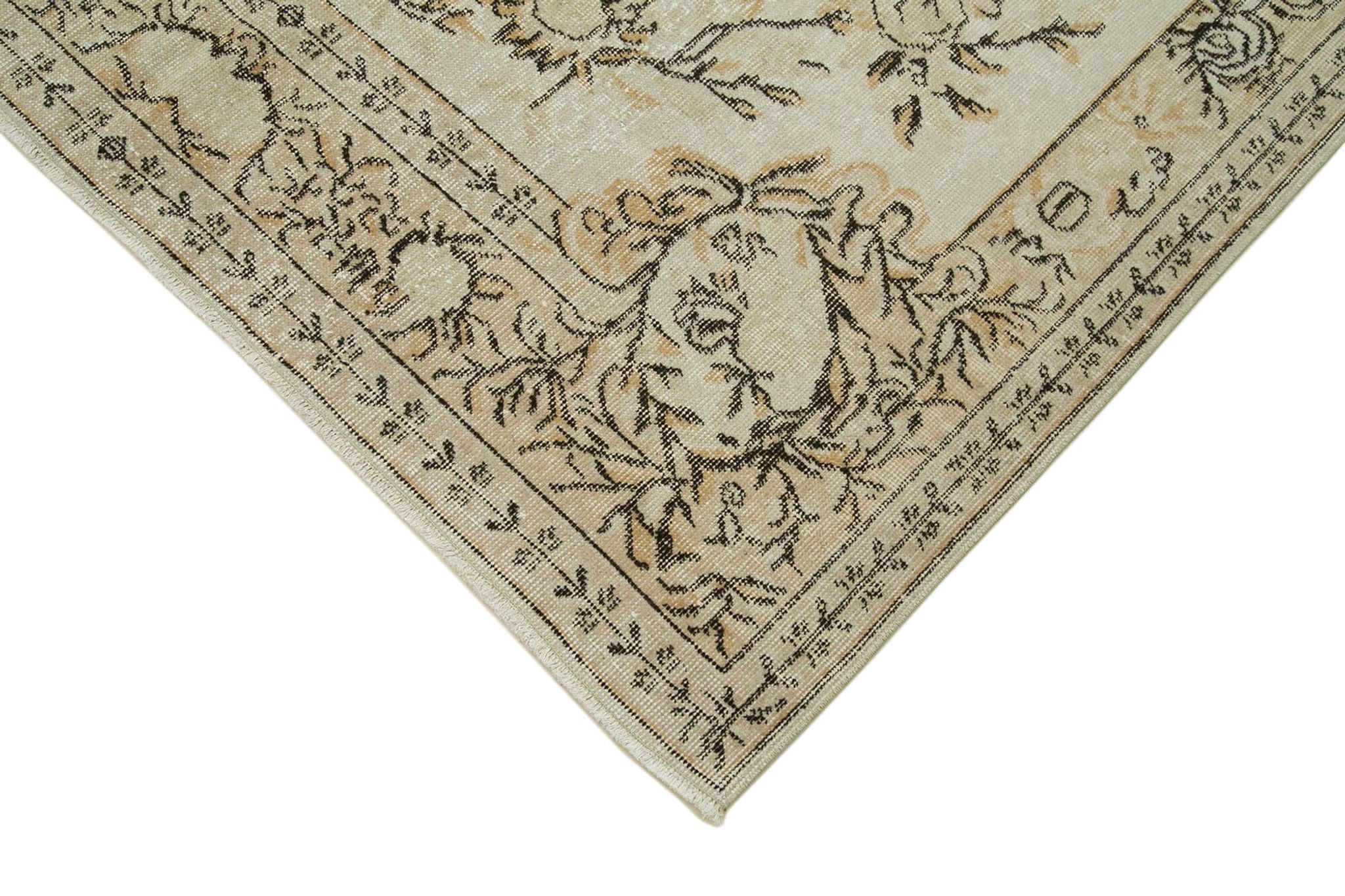Handwoven one-of-a-kind anatolian beige carpet 160 cm x 271 cm