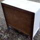 Commode 3 tiroirs pieds compas année 50 vintage blanc