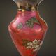 Vase en émaux cloisonnés à décor floral venant d'Inde