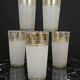 6 water glasses / frosted orangeade glasses
