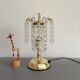 Table lamp with glass pendants