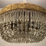 Vintage italian crystal ceiling light