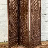 3-section rattan and wicker screen
