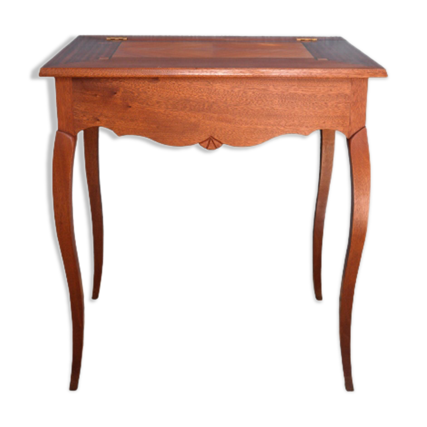 Table d'appoint, travailleuse pupitre vintage artisanale en acajou