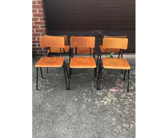 Lot de 6 chaises d'école