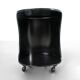 Black Side Table on Wheels