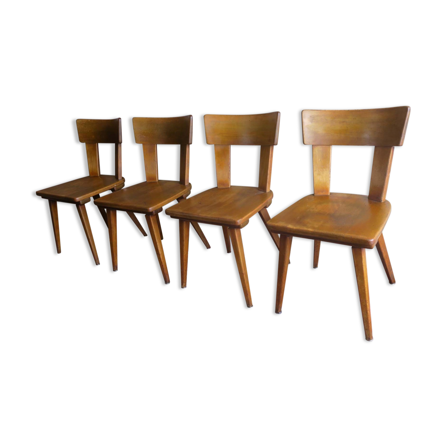 Set of four Brutalist chairs 1940s-1950s