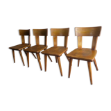 Set of four Brutalist chairs 1940s-1950s