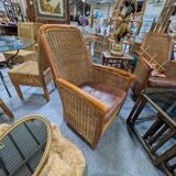 Rattan nesting table