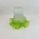 Antique wall lamp with swan neck + pleated green tulip - Art Deco