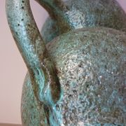 Zoomorphic pitcher in fat lava ceramic, signed Accolay, 1960s/1970s